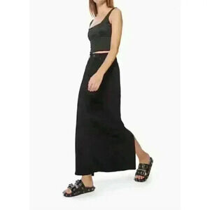 SNACKS! MOTHER candy stick denim maxi skirt in licorice Size 27